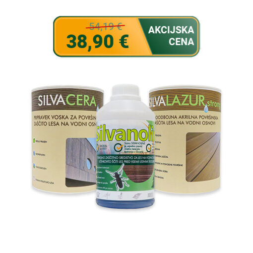 Akcija trojček: Silvanolin + Silvacera + Silvalazur Strong